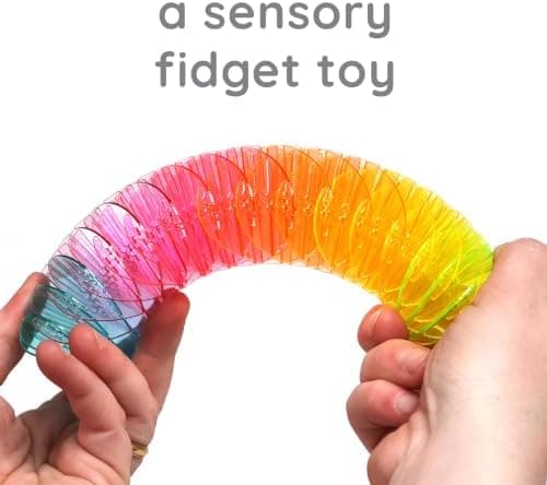 Morf Spring 3D Sensorisk Figgy Fidget Leksak, Regnbåge, Liten Rainbow