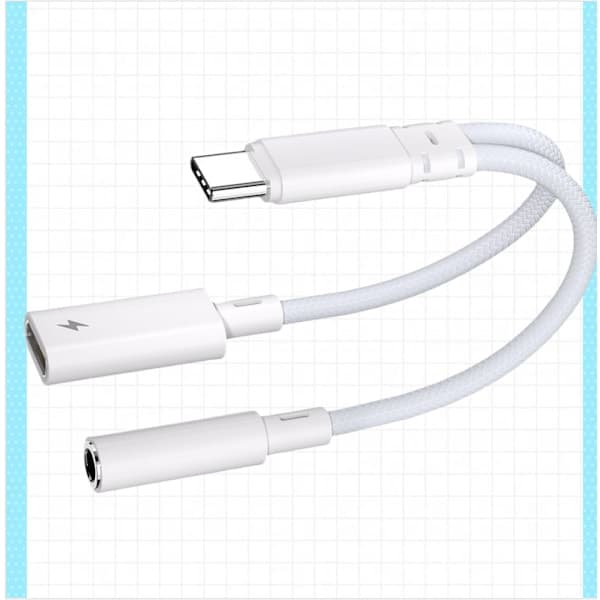 AC06_P15 USB-C til 3,5 mm lydadapter med PD-opladning