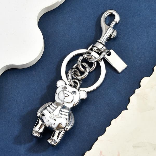 Väskberlock, söta handväskberlocker, väsktillbehörsberlocker, väskkedjor, handväskberlocker Bear - Silver