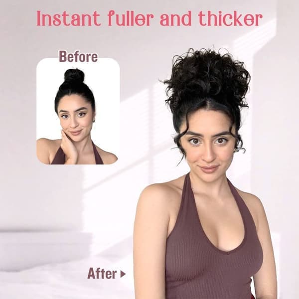 Messy Bun för kvinnor MELLANBRUN MELLANBRUN Medium Brown Medium Brown