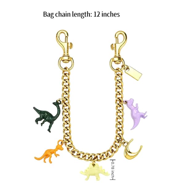 Väskberlocker för handväskor - Söt handväskkedjeberlock - Väskaccessoarer Berlocker för kvinnor C-dinosaur Chain - Gold
