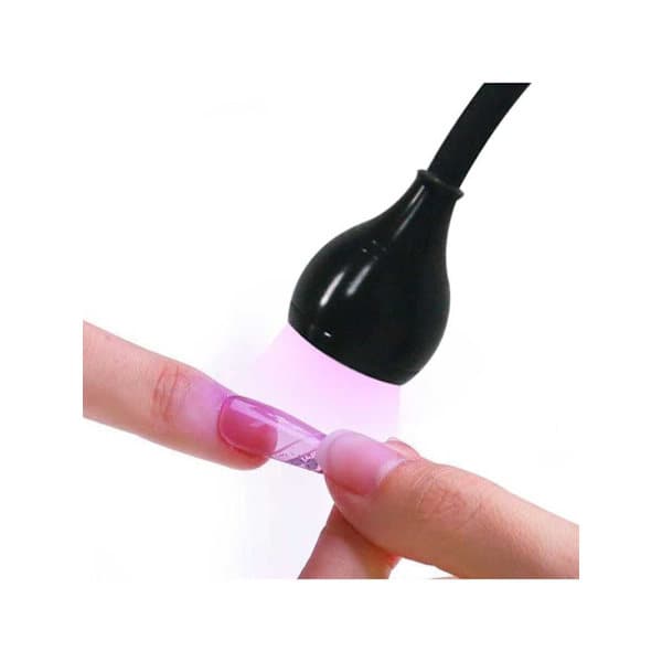 UV LED mini neglelampe - Kompakt og effektiv til negle og gellak (sort)