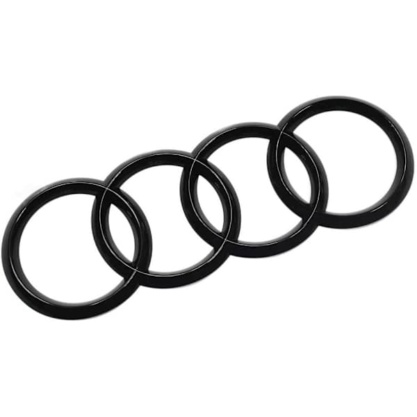 Audi 8 Logotyp Ring W9071802 Emblem Black Edition Logotyp Svart