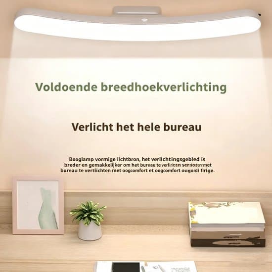 LED Makeup Spejl Belysning, Øjenvenlig Studielampe, Trådløs Hvid Model, To Opladningsmetoder, Tre Farvetemperaturer