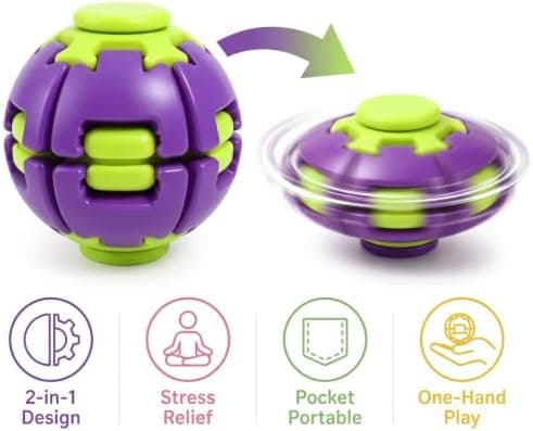 Tryk for at dreje Fidget Spinner Spin Stressaflastningskugle Fidget Legetøj