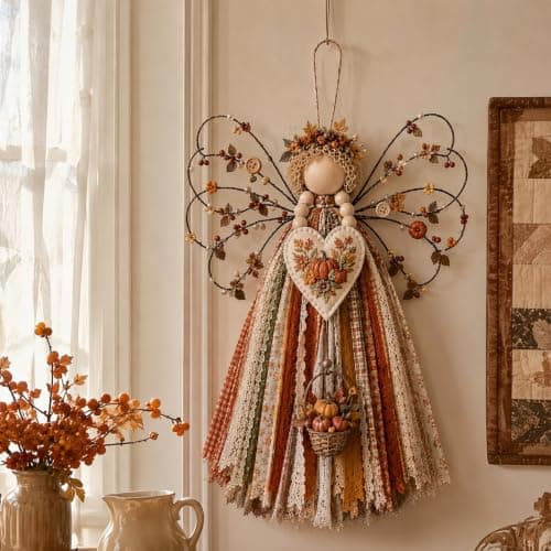 Engel Stofophæng DIY Sæt DIY Stofophæng Ornament Sæt Håndlavet engel Multicolor9
