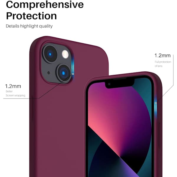 iPhone 13 Deksel, Flytende Silikon Deksel for 6,1 tommer iPhone 13, Ultratynt Deksel, Full Dekning Støtsikkert Beskyttende Mykt Deksel Solid Rosa Solid pink
