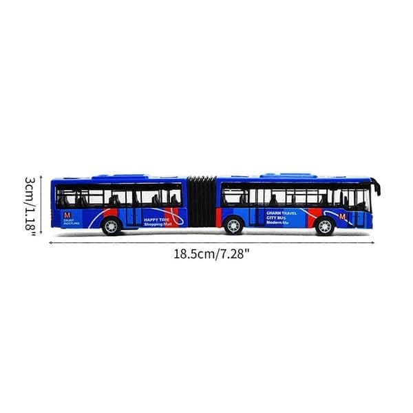 Realistisk stadsbuss dra tillbaka leksaker barn modell leksak brädspel bästa present, blå Blue