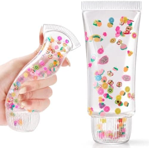 Tandkräm Squishy Stressboll, Långsamt Resande Klämleksak Clear