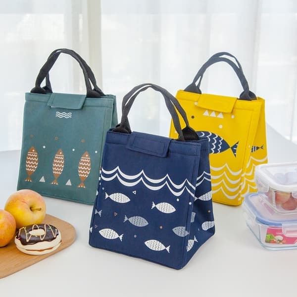 Tote Lunch Bag Picknick Lunchväskor GRÖN Grön Green