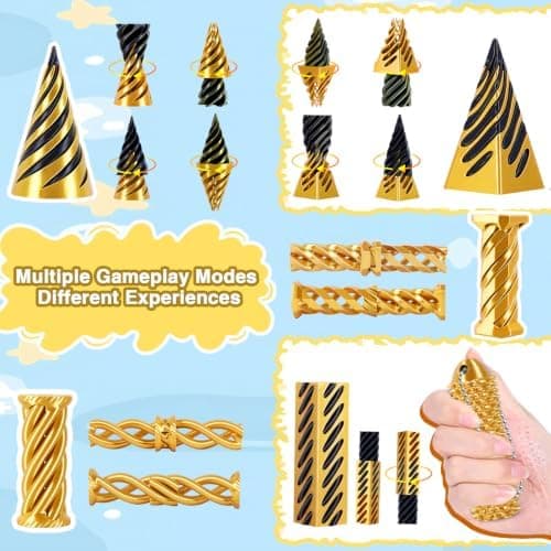 Spiral Cone Fidgetleke - 3D Fidgetleker for ADHD og angstlindring Gold