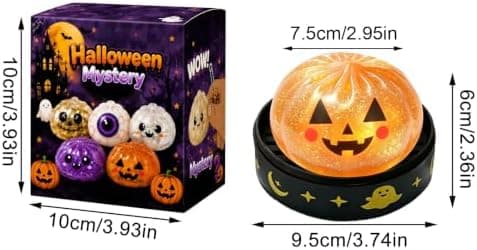 Halloween Spooky Ghost Dumpling Squishies Legetøj, Dumplings Stressbolde til Voksne Fidget Legetøj med Damper, Aflastning Fidget Sensorisk til Helligdage & 111#orange
