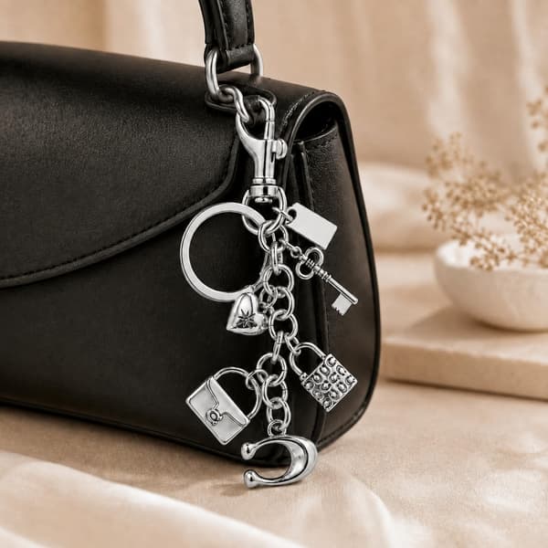 Väskberlocker för handväskor - Söt handväskkedjeberlock - Väskaccessoarer Berlocker för kvinnor S Lock C - Silver