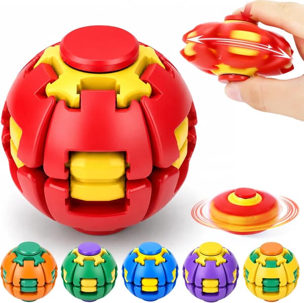 Press to Spin Fidget Spinner HelixCore Spin Stressipallo Sensoriset Fidget-lelut Red