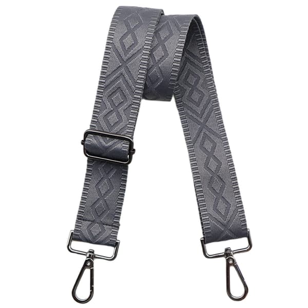 Axelremsväskor för handväskor Breda axelremsväskor Justerbar ersättningsbroderad handväskrem för handväskor Gunmetal Hardware-dark grey