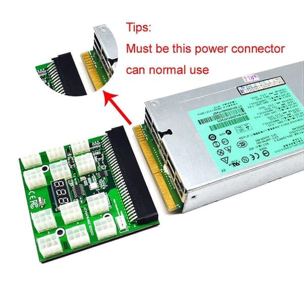 Breakout Board til HP 1200w 750w PSU GPU Miner Mining BTC ETH