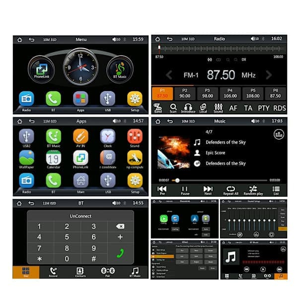 F9070W Bilradio / Carplay & Android Auto - 7 tommer for Volkswagen