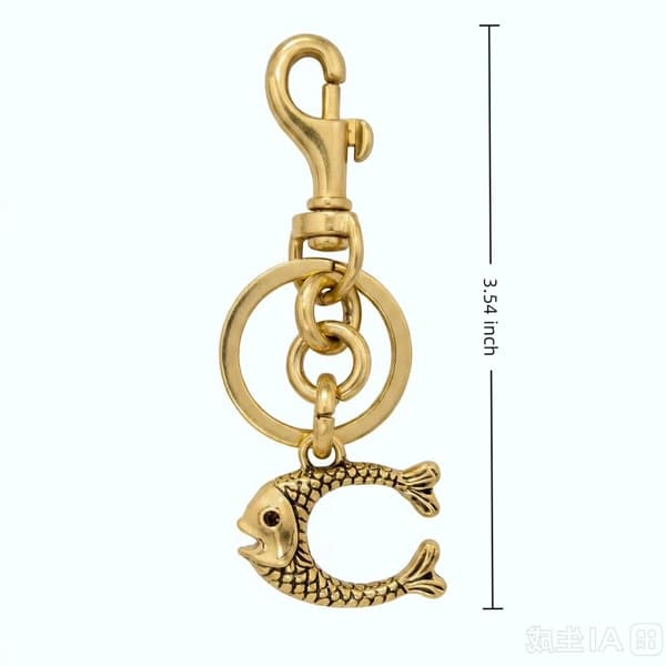 Väskberlocker för handväskor - Söt handväskkedjeberlock - Väskaccessoarer Berlocker för kvinnor Fish C - Gold