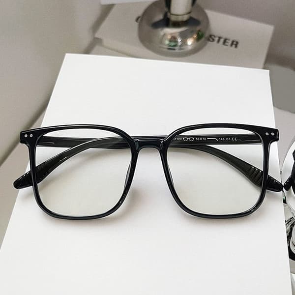 Anti-blåljusglasögon Oversized Glasögon SVART Svart Black