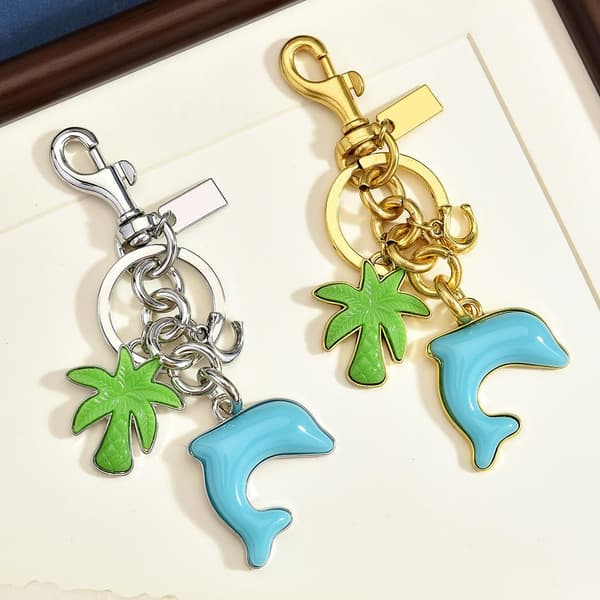 Väskberlocker för handväskor - Söt handväskkedjeberlock - Väskaccessoarer Berlocker för kvinnor Dolphin-silver
