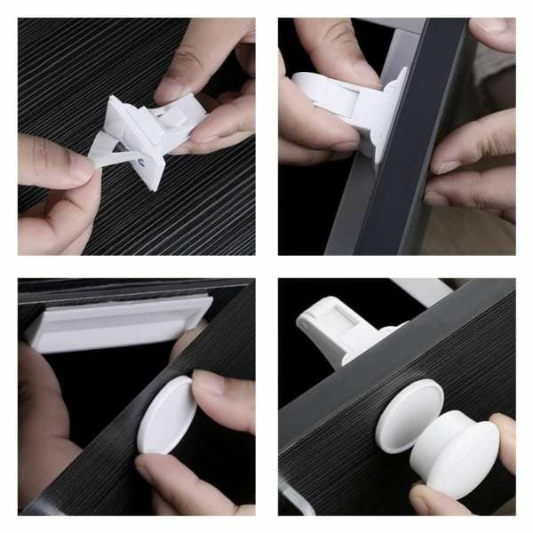 10x Magnetiske barnesikringer hvit