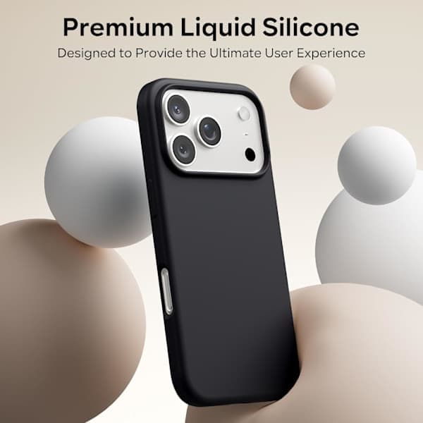 Flydende silikonecover til iPhone 17 Pro, stødsikkert blødt telefoncover, fuld beskyttelse, blå blå iPhone 17 Pro Blue iPhone 17 Pro