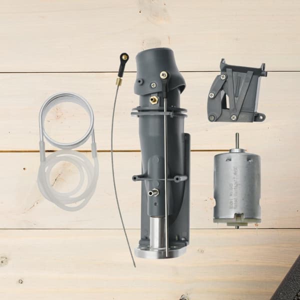 RC Båd Jetpumpe Børsteløs Thruster Tilbehør Propelrør Modelbåd Gummirør Spraykomponent Udskiftelig Egnet til RC Model, Grå Gray