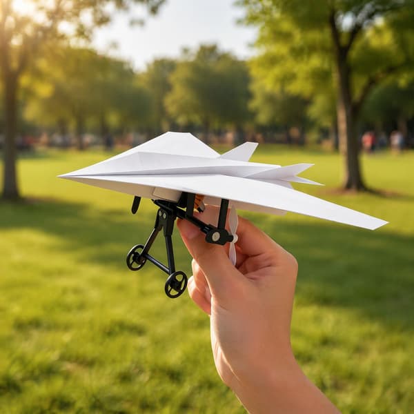 Fjernstyret papirflysæt, DIY elektrisk RC-fly med gyro-stabilisator, dobbelte propeller, letvægts RC-svævefly-samlelegetøj til børn B