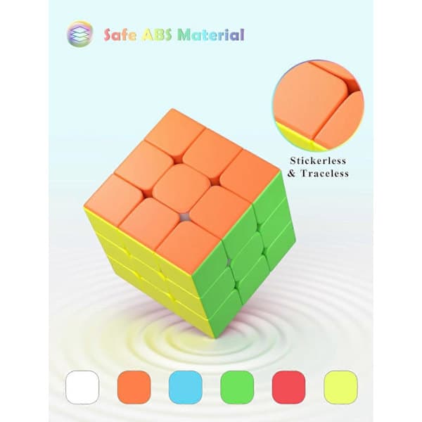 Speed Cube Fast Cube - Hurtig, jævn rotation, solid, holdbar og klæbefri, frostet, bedste puslespil Magic Cube legetøj - Roterer hurtigere end originalen til børn