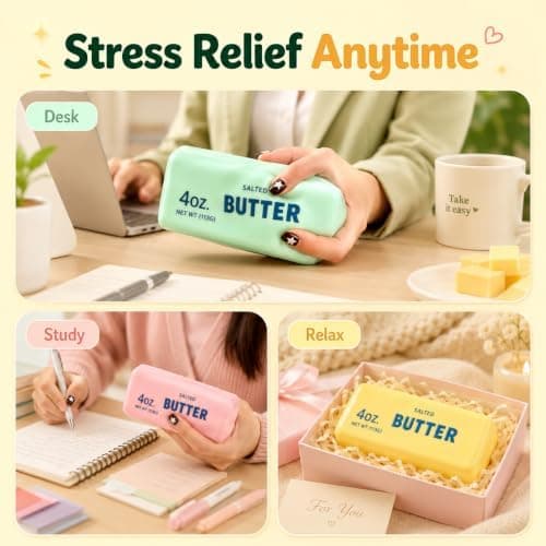 Krämig Smör Squishy Asmr Pärlfylld, Långsamt Stigande Kläm Green Butter