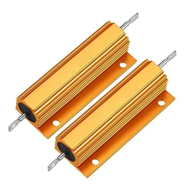 2 stk. trådviklede motstander aluminiumsmotstand 100 watt 20 ohm