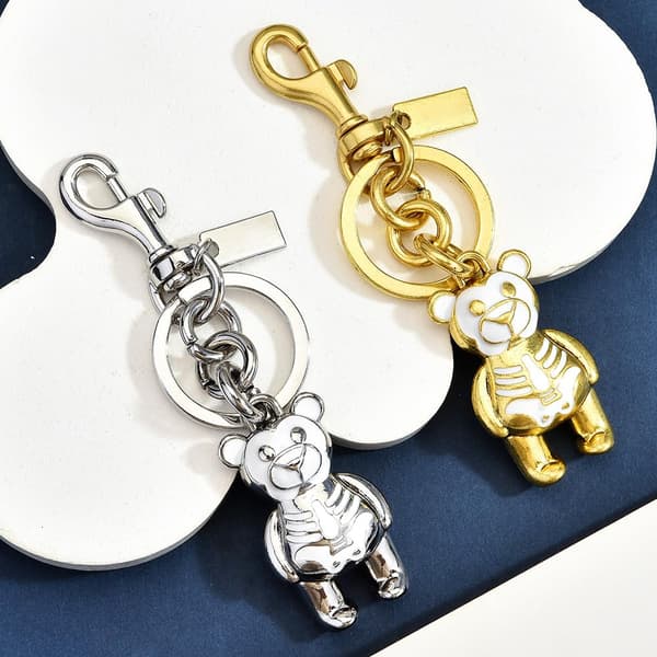 Väskberlock, söta handväskberlocker, väsktillbehörsberlocker, väskkedjor, handväskberlocker Bear - Silver