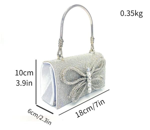 Kvällsväska för kvinnor Glitter Clutch-väskor för kvinnor Kvällsbröllopsfestplånbok, Silver silver