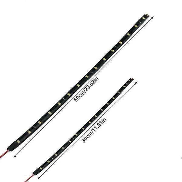 12V Bil LED Bremselysstrip Fleksibel Blød LED Strip Biltilbehør, Hvidt Lys, Størrelse 30cm White Light 30cm