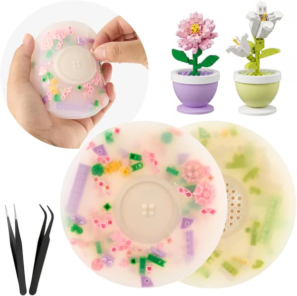 Picky Pad Hudpilning DIY Håndværkssæt til Angstdæmpning, 2 Stk DIY Blomst Peony&lily
