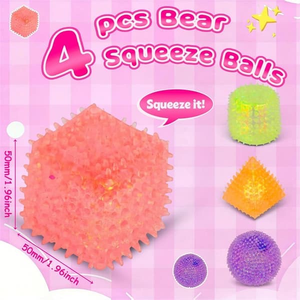 4 st Squishy Making Kit 6 cm Förtjockade Silikon Tomma Stressbollsskal Diy Anpassade Klämleksaker Set Sensorisk Leksak Ångestlindring Fidget