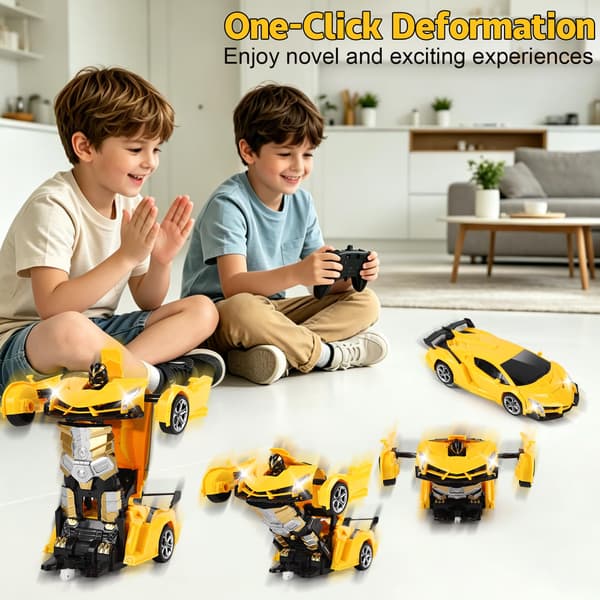 Fjärrstyrd bil för pojkar 4-12 år, 2.4GHz RC Transform Robotleksaker