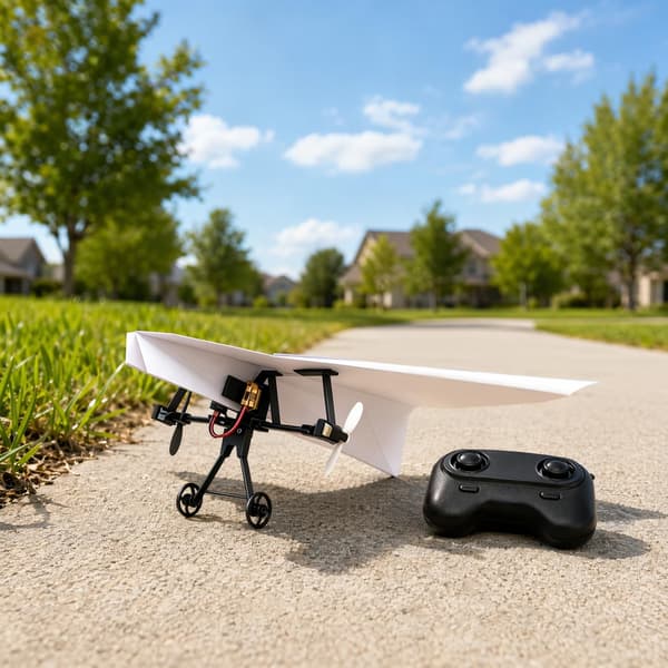 Fjernstyret papirflysæt med gyro-stabilisator, DIY elektrisk RC-flystrømmodul med dobbelte propeller, papirflykaster