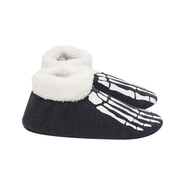 Tofflor Vinter Stoppstrumpor Lysande Skelettskor, Svart, L(40-41) black L(40-41)