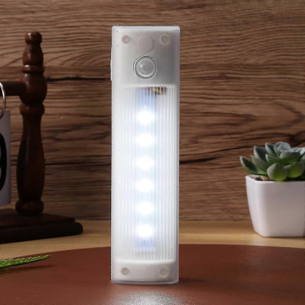 Menneskekroppssensor nattlampe kompatibel med belysning 1 stk hvit plast LED