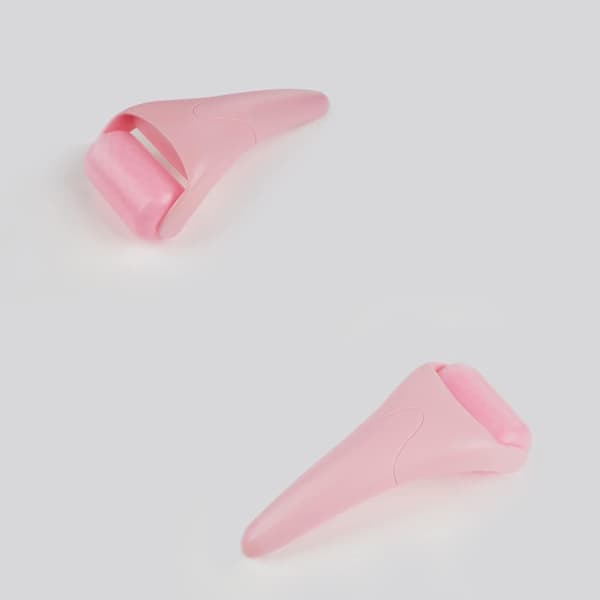 Rosa PE Tyst Ansiktsmassage Roller Kall Kompress Instrument