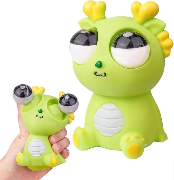 ZENGO Squeeze Drageformet Pop Eye Legetøj, Pop Eyes Drageformet Stressaflastende Klemmelegetøj