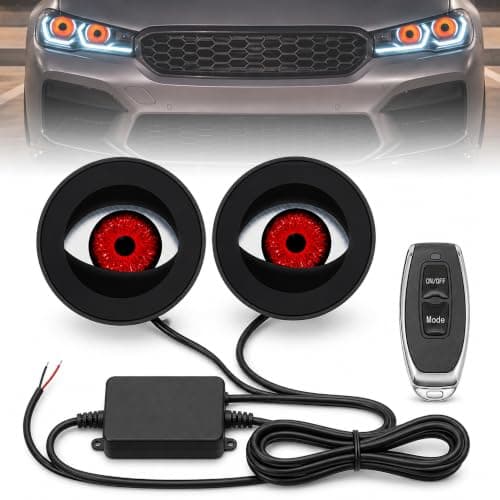 Demon Eyes Survival Kit, Dynamiske Dæmonøje Billygter, 6 Tilstande (Flad, 2 Stk.) 2Pc Flat