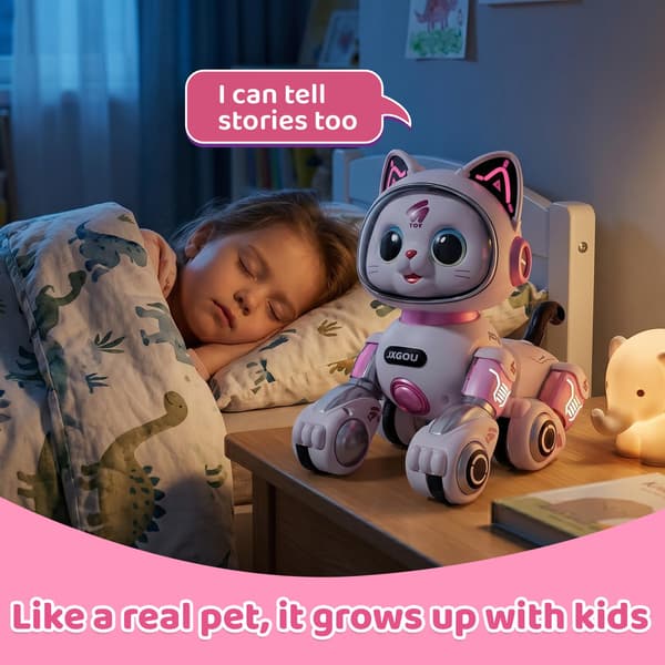 Fjernstyrt Robotkatteleke for jenter og gutter fra 8 år+, interaktiv