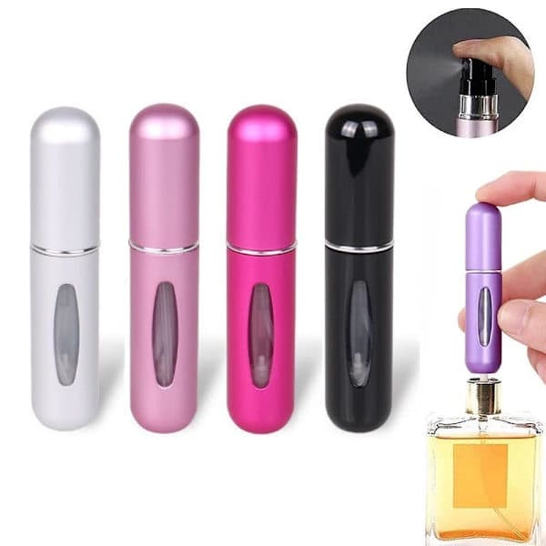 2-pakning påfyllbar parfymeflaske, neonrosa Neon Rosa