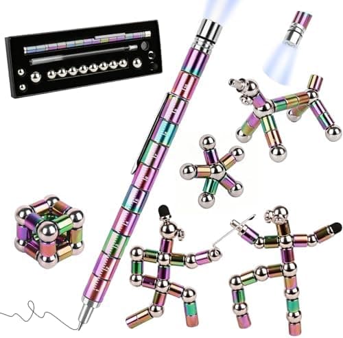 LARAH Stressavlastande Fidget Penna, Julklappsfyllning för män och tonåringar (Regnbåge) Rainbow
