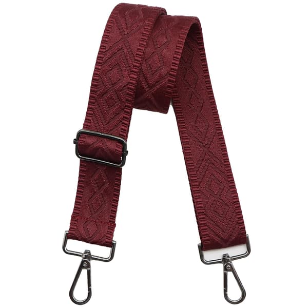 Axelremsväskor för handväskor Breda axelremsväskor Justerbar ersättningsbroderad handväskrem för handväskor Gunmetal Hardware-dark red