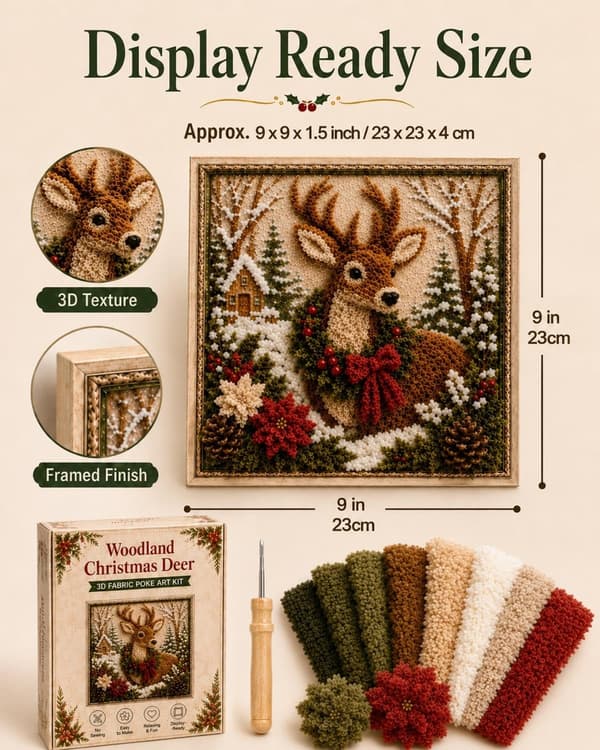 Foldery Forhåndsstanset 3D Stofkunst Sæt Håndlavet Håndværk til Voksne Begyndere White doves