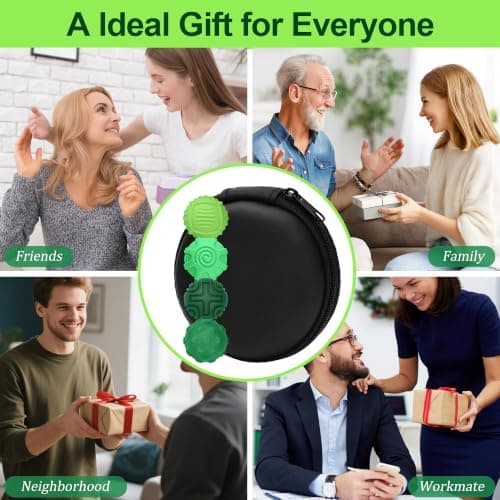 Silikon Fidget Leksaker Presenter för Vuxna Tonåringar 4PCS Magnetiska Bollar Stressleksaker