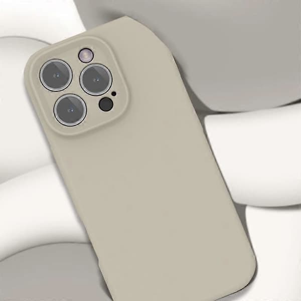 Etui til iPhone 16 Pro Max PC+flytende silikon beskyttende mobildeksel med mikrofiberfôr